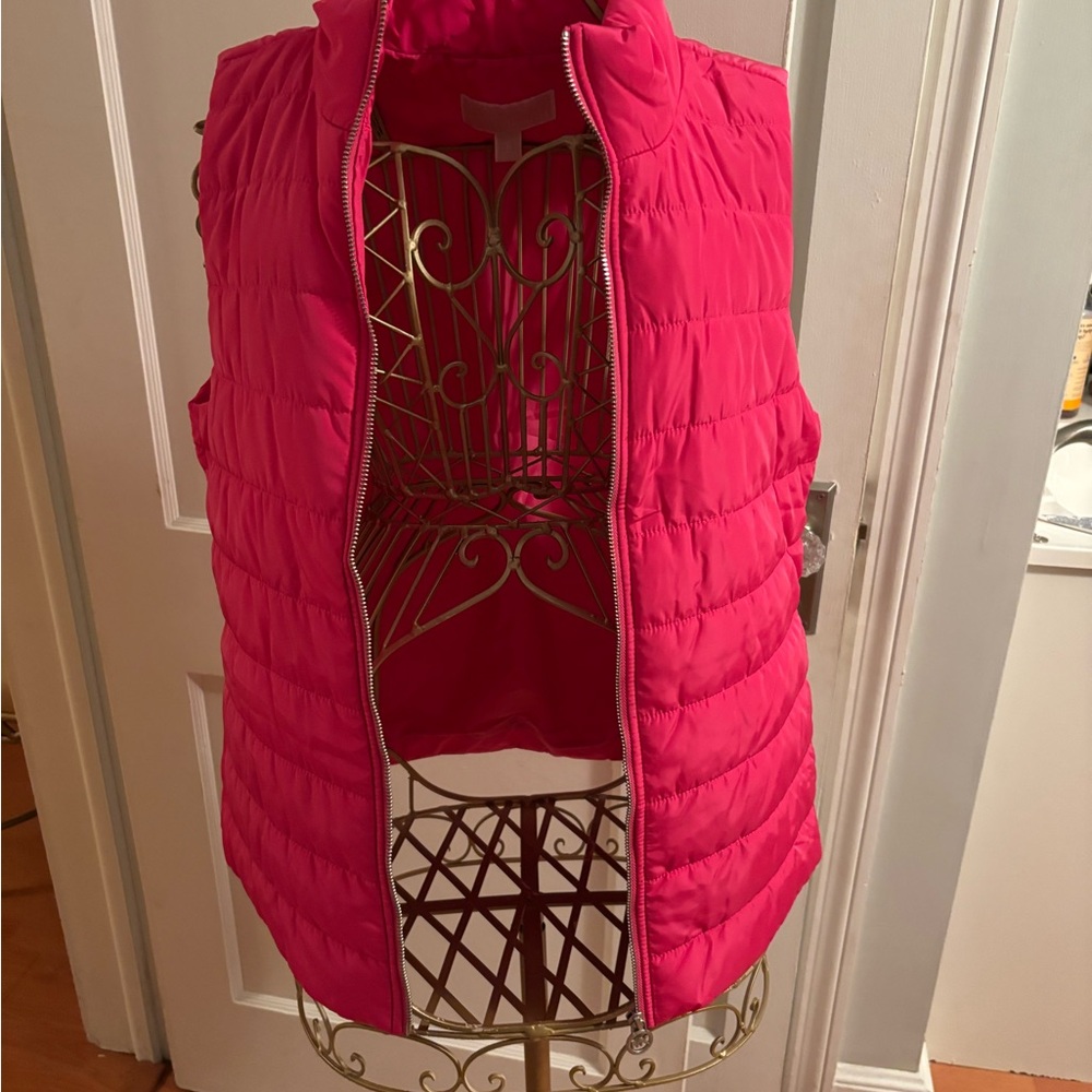 Michael Kors Fuchsia Quilted Vest